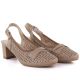 3. Damen-Pumps mit durchbrochenem Muster und Riemen, beige, Jezzi ASA212-8