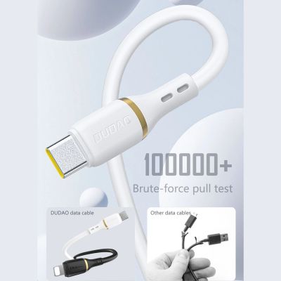 2. Dudao L25C USB-C - USB-C Silikonkabel 60W 1m - Weiß