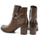 5. Gefütterte Damen-Ankle-Boots mit Blockabsatz, braun, M.Daszyński SA125-32