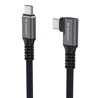 3. Wozinsky WPS1-UY41S USB-C USB4 40Gb/s 240W 1,5m 4K abgewinkeltes Kabel - Schwarz
