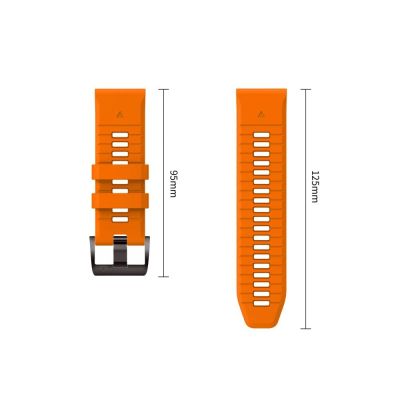 4. Tech-Protect Silicone Armband für Garmin Fenix 5 / 6 / 6 Pro / 7 / 8 / 8 Pro / E / 9 / 9 Pro (47 mm) – Orange
