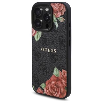 2. Guess GUHMP16XP4ROPEMCK iPhone 16 Pro Max 6,9" schwarz/schwarzes Hardcase 4G Flowers Print MagSafe