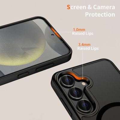 3. Tech-Protect MagMat MagSafe Case für Samsung Galaxy S25 Edge - Mattschwarz