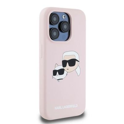 4. Karl Lagerfeld Silikon Karl&Choupette MagSafe Case für iPhone 15 Pro Max - Pink