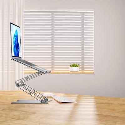 15. Wozinsky WRS-CPY75DSS Laptop- und Tablet-Ständer aus Aluminium + kostenloser Smartphone-Ständer – Silber