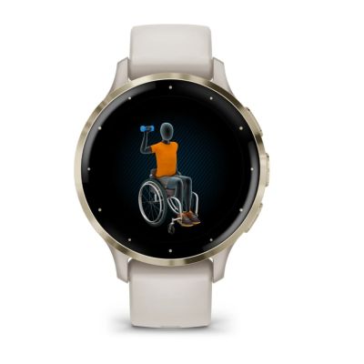 6. Garmin Venu 3S 3,05 cm (1,2") AMOLED-Display, 41 mm, digitaler Touchscreen (390 x 390 Pixel), Gold/Elfenbein, WLAN, GPS