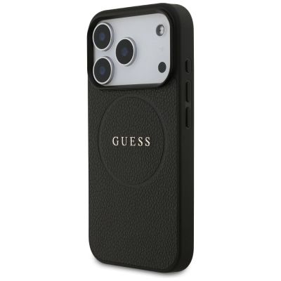 2. Guess Grained Ring MagSafe Hülle für iPhone 17 Pro - Schwarz