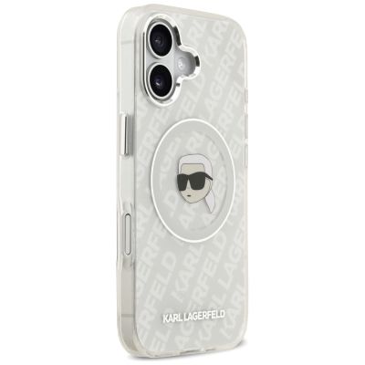 4. Karl Lagerfeld IML Karl Head Logo MagSafe iPhone 17 Hülle - Grau