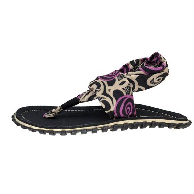 7. Gumbies - Slingback-Flip-Flops für Damen - SCHWARZE WIRBEL