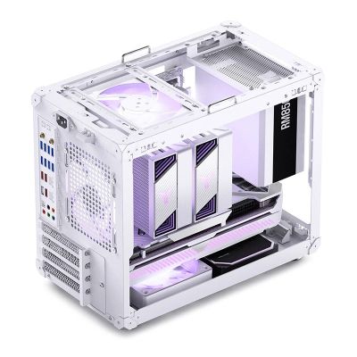 5. Jonsbo C6 MAX PC-Gehäuse, Mini-Gehäuse, Micro-ATX, gehärtetes Glas – Weiß