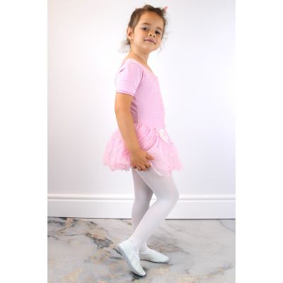 11. Jr Nazo Leder Tanzballettschuhe mit Gummibändern Weiß