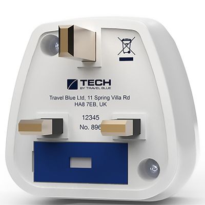 3. TRAVEL BLUE Reiseadapter SCHUKO → UK