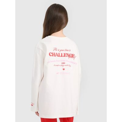 2. Oversized Langarmshirt mit Print für Mädchen 4F 4FJRAW25TLONF589-11S