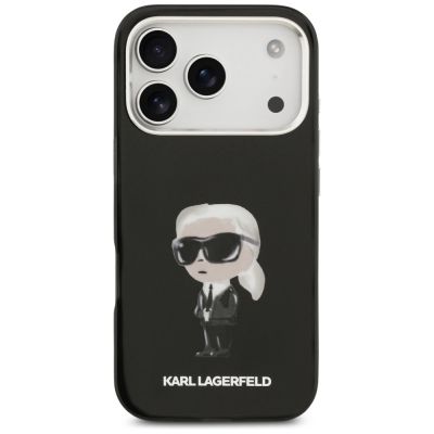 3. Karl Lagerfeld IML Aquarelle Karl & Logo MagSafe Hülle für iPhone 17 Pro - Schwarz