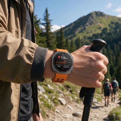 5. Tech-Protect Iconband Pro für Samsung Galaxy Watch Ultra 47 mm – Orange/Schwarz