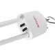 5. Activejet 3-in-1-Lanyard (weiß) mit Ladekabel. Erhältlich mit verschiedenen Anschlüssen: USB-C, Lightning-Adapter, USB-A.
