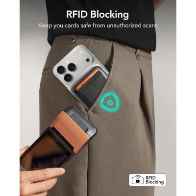 9. ESR Classic RFID Magnet-Geldbörse MagSafe für Handys – Schwarz