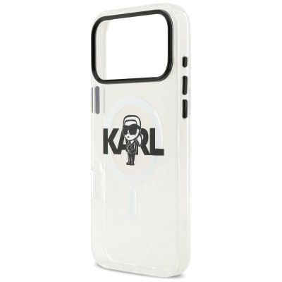6. Karl Lagerfeld IML Karl Sketch Logo MagSafe Case für iPhone 17 Pro Max - Transparent