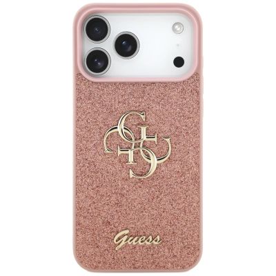3. Guess Fixed Glitter Big 4G Case für iPhone 17 Pro Max - Rosa