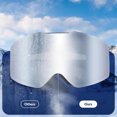 5. Qunature Black rahmenlose Skibrille – Schwarz