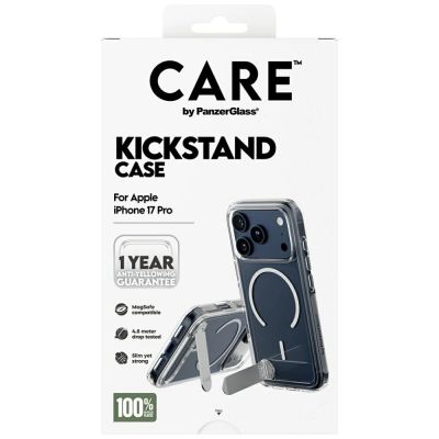 5. CARE by PanzerGlass Feature Case mit Kickstand MagSafe für iPhone 17 Pro – Transparent