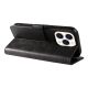 5. Leather Book Case für iPhone 16 Pro – Schwarz