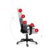 28. Huzaro Force 6.2 Gaming-Stuhl aus weißem Netzgewebe