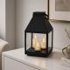 3. LED-Laterne 25 cm, 3 Kerzen, Saska Geschenk & Dekoration