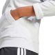 6. adidas Essentials Damen-Sweatshirt mit kleinem Logo, warm und gemütlich, Hellgrau, JN1853