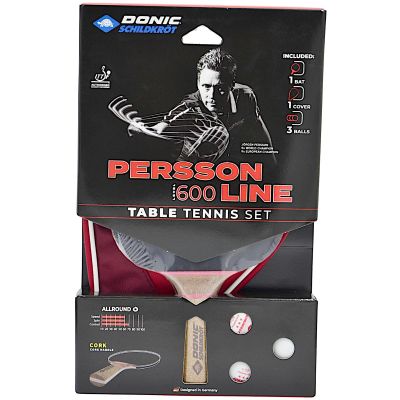 6. Tischtennisschlägerhülle, 3-Ball-Set, Persson 600, Donic
