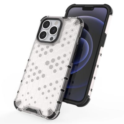8. Honeycomb Handyhülle Schutzhülle mit TPU Rahmen für iPhone 13 Pro blau