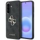 Guess Leder-Schutzhülle mit Metalllogo für Samsung Galaxy A37 5G – Schwarz