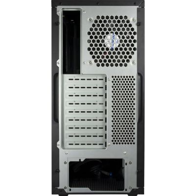 4. Inter-Tech 88887382 Computergehäuse mit Sicherheitsvorrichtungen und Halterungen, Micro-Tower, Schwarz