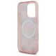 7. Guess IML Pfingstrose auf 4G-Hintergrund MagSafe-Hülle für iPhone 16 Pro – Rosa