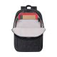 11. RIVACASE Anvik 15,6"-Laptop-Rucksack, 15 l, schwarz, aus wasserdichtem Material, Fächer für ein 10,5"-Tablet, Smartphone, Dokumente, Zubehör, Trinkflasche