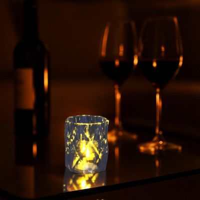 12. Mini-Dekorationslampe, 6 cm, transparent, warmweiß, 1 LED