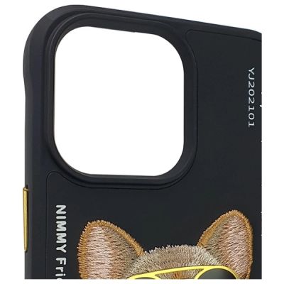 3. Nimmy Glasses Cool Dog Case für iPhone 15 Pro - Schwarz