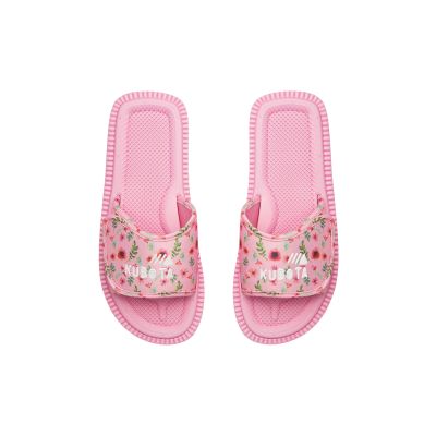 10. Kubota Flip-Flops mit Klettverschluss, mehrfarbig, floral, rosa K25SS-100-001-28-1