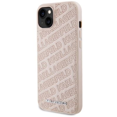 2. Karl Lagerfeld Quilted K Pattern Hülle für iPhone 15 Plus / 14 Plus – Rosa