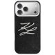3. Karl Lagerfeld IML Glitter KL Diamond Logo Hülle für iPhone 17 Pro Max - Schwarz