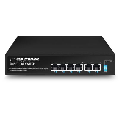 2. ESPERANZA 6-PORT-POE-SWITCH 10/100M 60W SPINNER ENS105