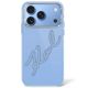 Karl Lagerfeld IML Big Signature Schutzhülle mit Metallrahmen aus Kunstharz für iPhone 17 Pro / 18 Pro – Blau