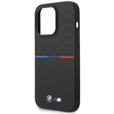 6. BMW Silikon-Musterhülle für iPhone 15 Pro – Schwarz