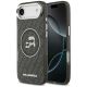 Karl Lagerfeld IML Glitter Karl & Choupette Heads Logo MagSafe Hülle für iPhone Air - Schwarz