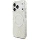 3. Guess IML Blumenmuster, galvanisiert, mit Perlmuttriemen und MagSafe-Hülle für iPhone 18 Pro / 17 Pro – Weiß