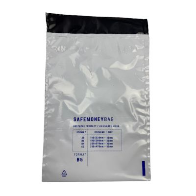 2. SAFEMONEYBAG Transparente Schließfachumschläge B5 (190 mm x 260 mm + 35 mm), 100 Stück pro Packung