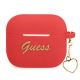 Guess, GUA3LSCHSR AirPods 3 Cover rot/rot Silikon-Charm-Herz-Kollektion