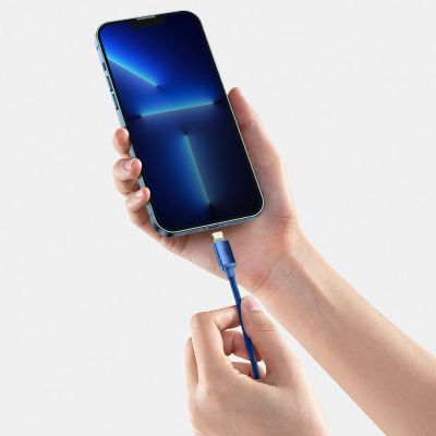 11. Baseus CAJY000303 Lightning – USB-C PD-Kabel 20 W 480 Mbit/s 2 m – blau
