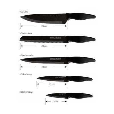 3. Messerblock-Set Smile SNS-6, 6-teilig, schwarz