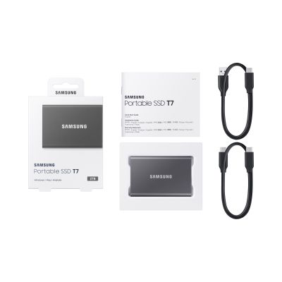 25. Samsung Portable SSD T7 2 TB USB Typ-C 3.2 Gen 2 (3.1 Gen 2) Grau